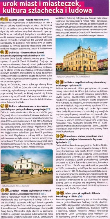 Województwo podkarpackie. Mapa atrakcji turystycznych wydawnictwa Compass. Informator 2