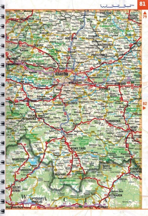 Polska 1:250 000. Atlas samochodowo-turystyczny wydawnictwa Demart. Mapa przeglądowa Polski - przykładowy arkusz