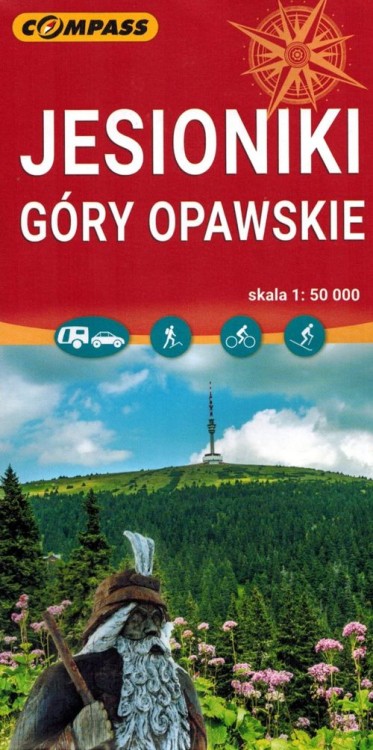 Jesioniki, Góry Opawskie 1:50 000. Mapa turystyczna wydawnictwa Compass. Okładka
