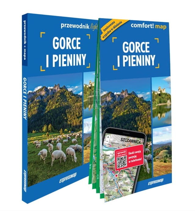 Gorce i Pieniny. Przewodnik light + laminowana mapa wydawnictwa ExpressMap. Okładka