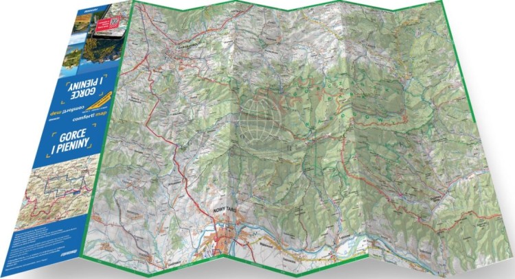 Gorce i Pieniny. Przewodnik light + laminowana mapa wydawnictwa ExpressMap. Rozłożona mapa