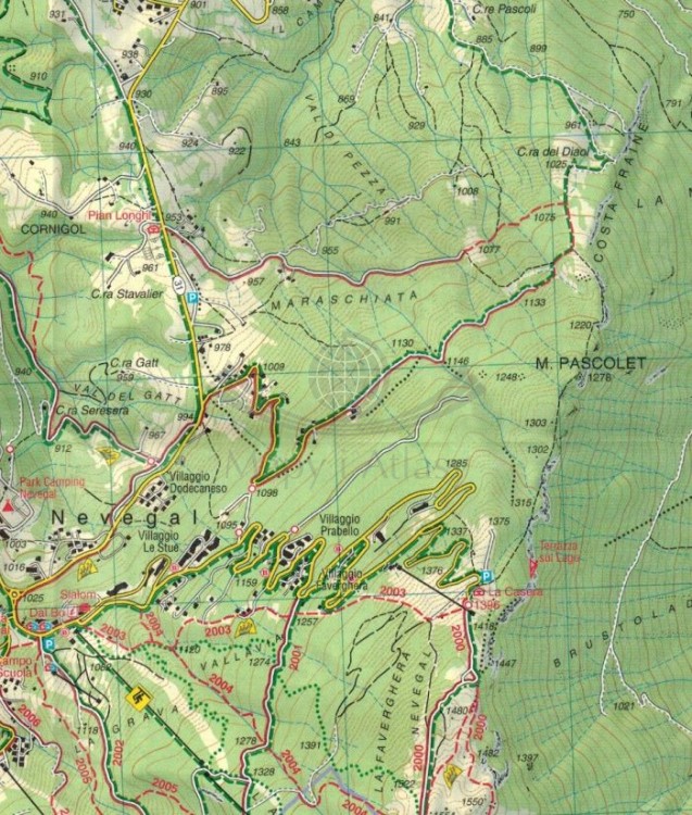 CCI20240527_0003.Prealpi e Dolomiti Bellunesi 1:25 000. Wodoodporna mapa turystyczna 024 wydawnictwa Tabacco. Fragment 1