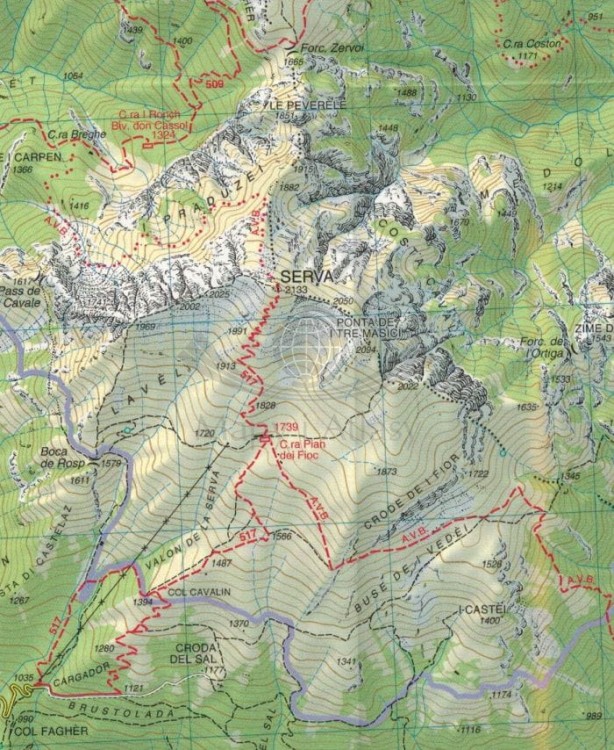 CCI20240527_0003.Prealpi e Dolomiti Bellunesi 1:25 000. Wodoodporna mapa turystyczna 024 wydawnictwa Tabacco. Fragment 2