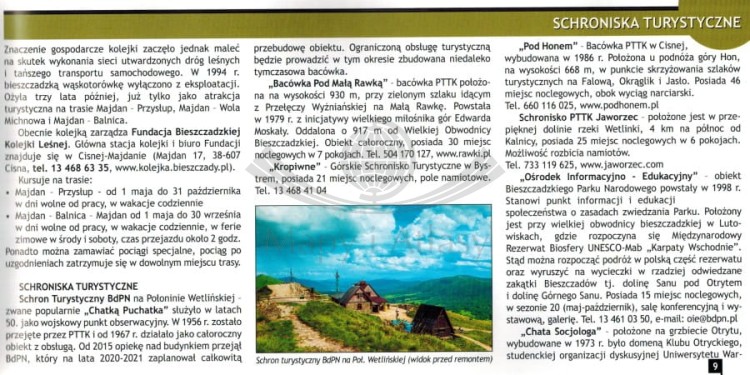 Panoramy widokowe Bieszczad Wysokich. Przewodnik dla łowców krajobrazów wydawnictwa WiT. Opis regionu - przykładowa strona