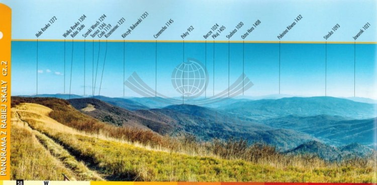 Panoramy widokowe Bieszczad Wysokich. Przewodnik dla łowców krajobrazów wydawnictwa WiT. Przykładowa panorama 2