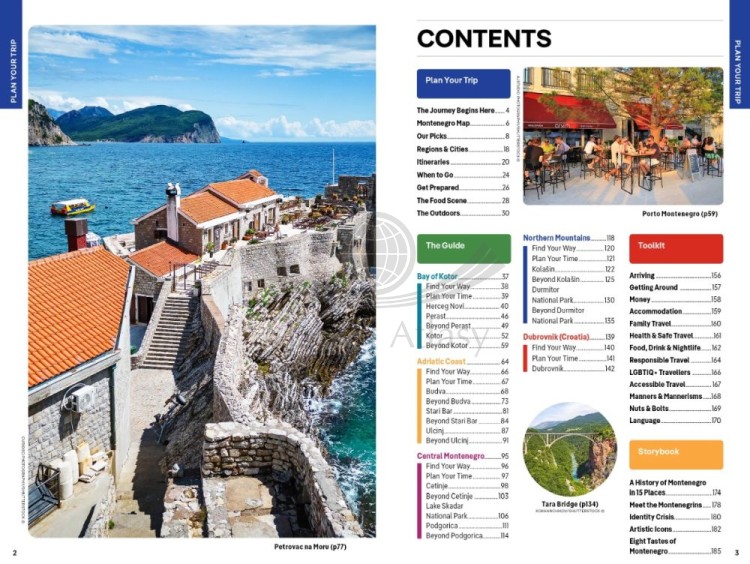 Czarnogóra / Montenegro. Przewodnik wydawnictwa Lonely Planet. Spis treści