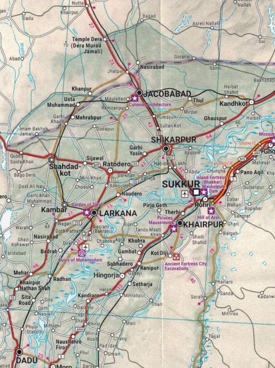 Pakistan 1:1 500 000. Mapa samochodowa wydawnictwa Freytag & Berndt. Fragment 2