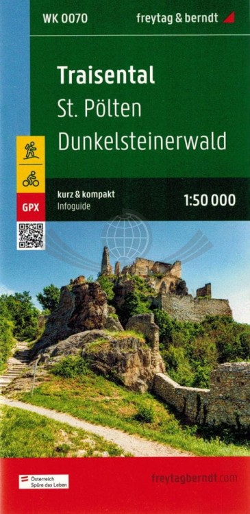 Traisental, Sankt Polten, Dunkelsteinerwald. Mapa turystyczna WK 0070 wydawnictwa Freytag & Berndt. Informator - okładka
