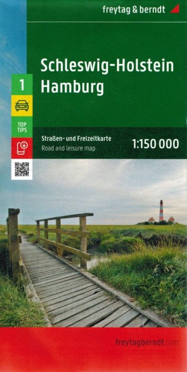 Schleswig-Holstein / Szlezwik-Holsztyn. Hamburg. 1:150 000. Mapa samochodowa wydawnictwa Freytag & Berndt. Okładka