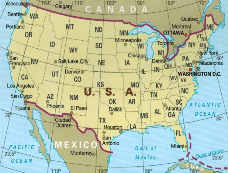 USA / Stany Zjednoczone 1:4 700 000. Wodoodporna mapa samochodowo-turystyczna wydawnictwa Reise Know-How. Zasięg