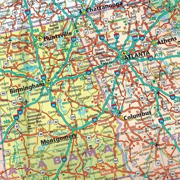 USA / Stany Zjednoczone 1:4 700 000. Wodoodporna mapa samochodowo-turystyczna wydawnictwa Reise Know-How. Fragment 4