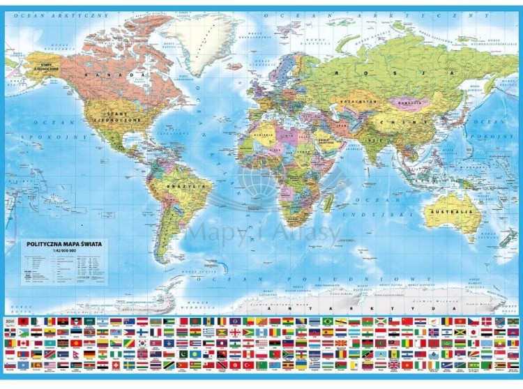 Świat. Mapa polityczna. Puzzle 2 000 elementów wydawnictwa ArtGlob.