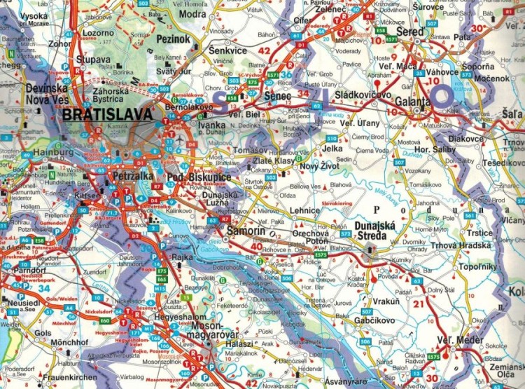Węgry 1:400 000. Mapa samochodowo-turystyczna wydawnictwa Freytag & Berndt. Fragment 2