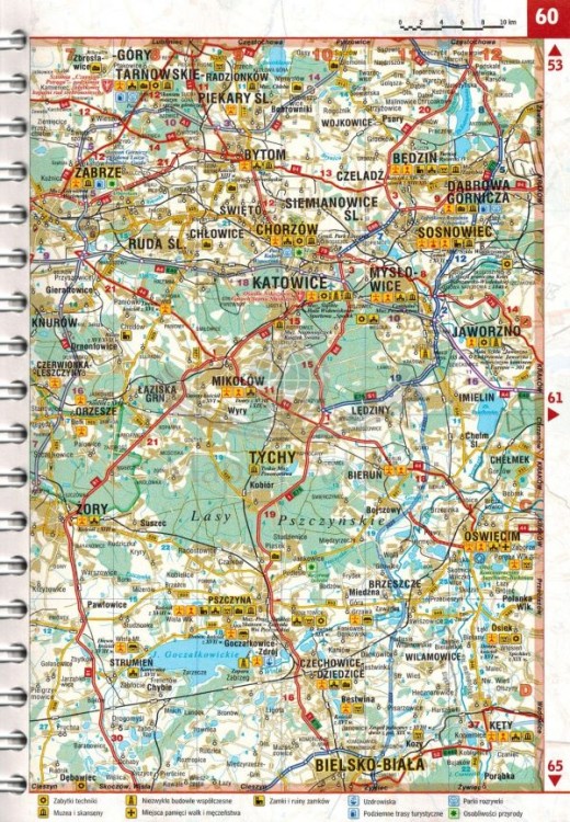 Polska 1:300 000. Atlas samochodowo-turystyczny wydawnictwa Demart. Przykładowy arkusz 3
