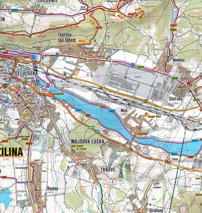 Mała Fatra. Mapa turystyczna 1085 wydawnictwa Shocart. Fragment 1