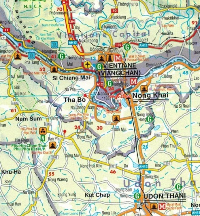 Tajlandia 1:900 000. Mapa samochodowo-turystyczna wydawnictwa Freytag & Berndt. Fragment 2
