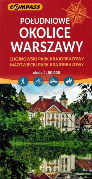 Południowe okolice Warszawy 1:50 000. Chojnowski i Mazowiecki Park Krajobrazowy. Mapa turystyczna wydawnictwa Compass. Okładka