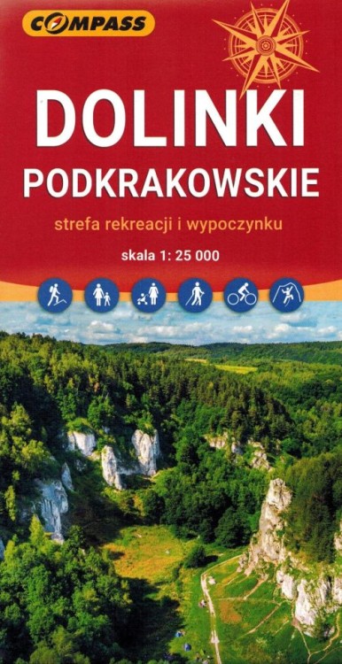Dolinki Podkrakowskie 1:25 000. Mapa turystyczna wydawnictwa Compass. Okładka