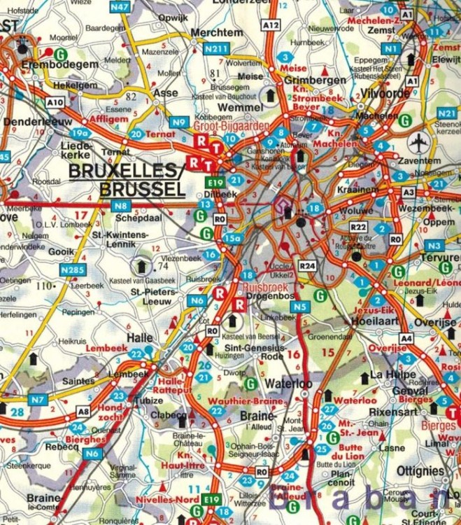 Belgia i Luksemburg. Mapa samochodowo-turystyczna. Wyd. 2023. Freytag & Berndt. Fragment 1