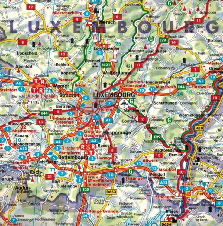 Belgia i Luksemburg. Mapa samochodowo-turystyczna. Wyd. 2023. Freytag & Berndt. Fragment 3
