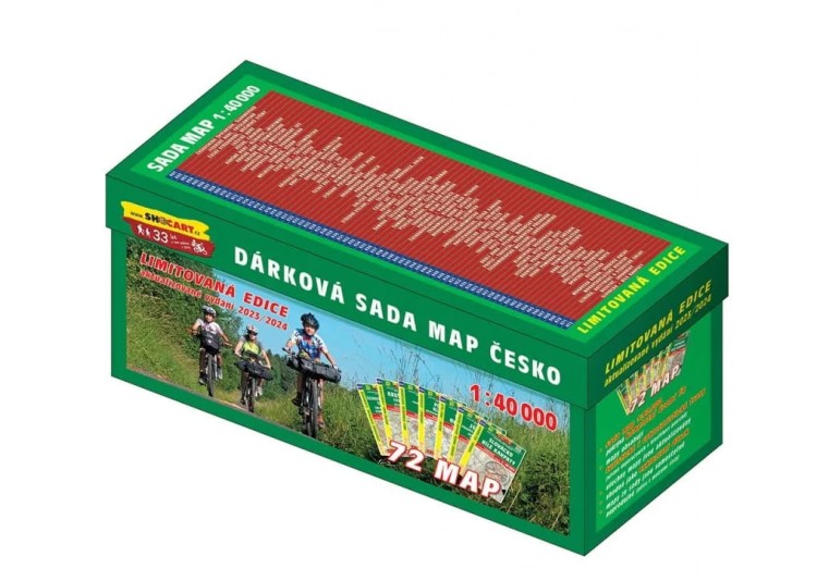 Czechy 1:40 000. Zestaw 72 map turystycznych wydawnictwa Shocart. Pudełko 1