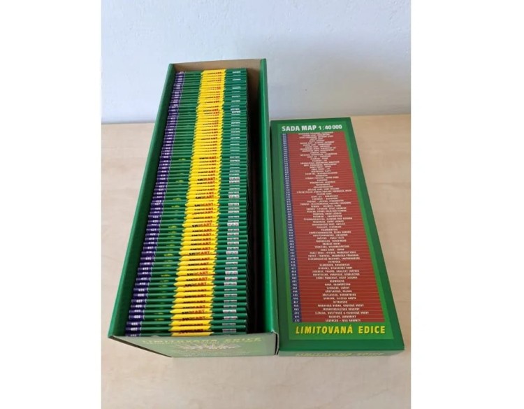 Czechy 1:40 000. Zestaw 72 map turystycznych wydawnictwa Shocart. Pudełko 2