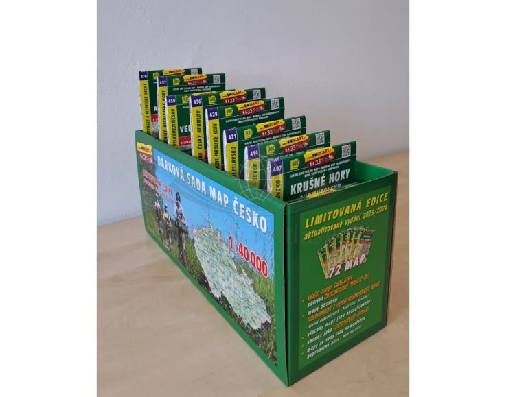 Czechy 1:40 000. Zestaw 72 map turystycznych wydawnictwa Shocart. Pudełko 3