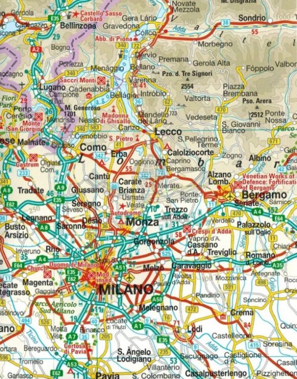 Włochy 1:900 000. Wodoodporna mapa samochodowo-turystyczna wydawnictwa Reise Know-How. Fragment 1