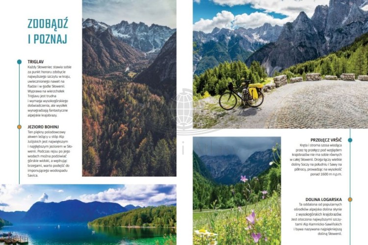 Słowenia. Przewodnik trek&travel wydawnictwa Bezdroża. Przykładowe strony 1