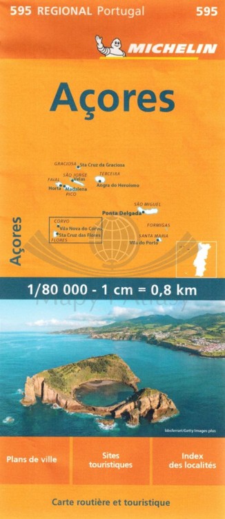 Azory. Mapa samochodowo-turystyczna 595 wydawnictwa Michelin. Okładka