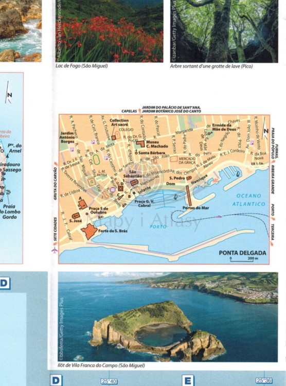 Azory. Mapa samochodowo-turystyczna 595 wydawnictwa Michelin. Fragment 3