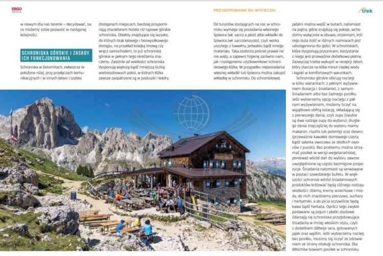 Dolomity i Jezioro Garda. Przewodnik trek&travel wydawnictwa Bezdroża. Przykładowe strony 1