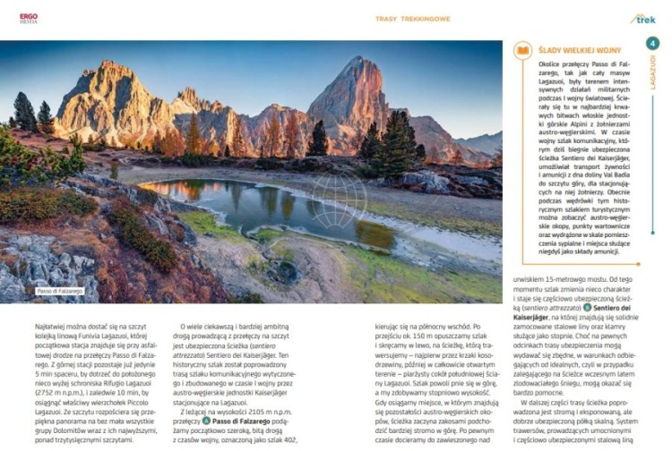Dolomity i Jezioro Garda. Przewodnik trek&travel wydawnictwa Bezdroża. Przykładowe strony 3