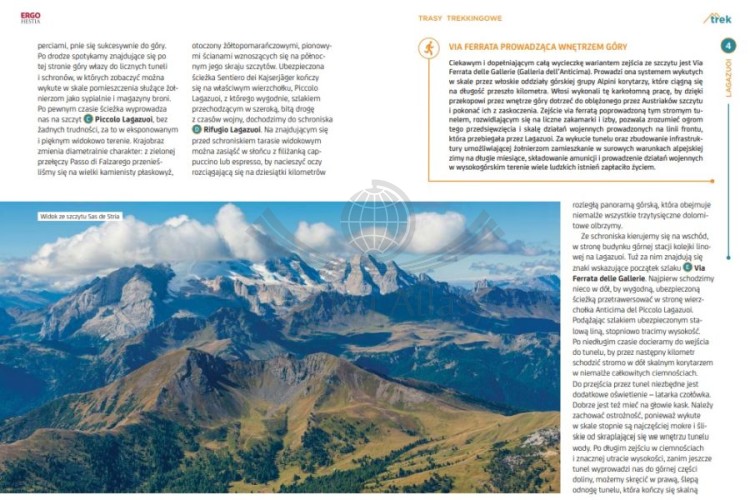 Dolomity i Jezioro Garda. Przewodnik trek&travel wydawnictwa Bezdroża. Przykładowe strony 4