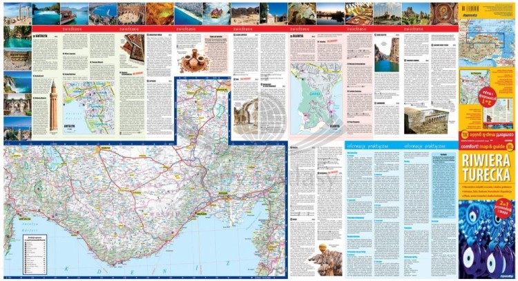 Turcja / Riwiera turecka. Laminowana mapa samochodowo-turystyczna + miniprzewodnik wydawnictwa ExpressMap. Pierwsza stron