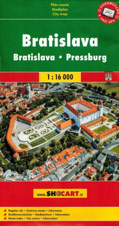 Bratysława 1:16 000. Mapa / Plan miasta wydawnictwa Freytag & Berndt. Okładka