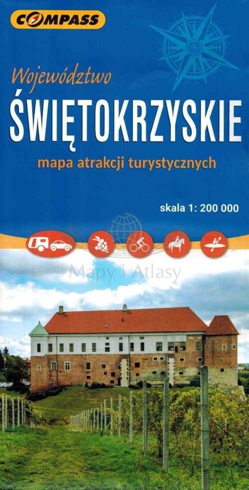 Województwo świętokrzyskie. Mapa atrakcji turystycznych. Compass
