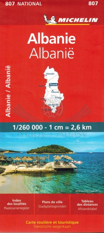 Albania. Mapa samochodowa 807 wydawnictwa Michelin. Okładka