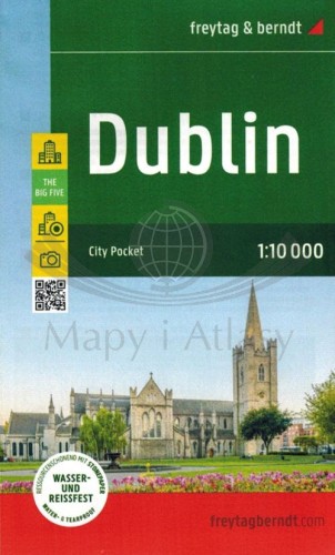 Dublin 1:10 000. Wodoodporna mapa / Plan miasta wydawnictwa Freytag & Berndt. Okładka