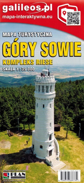 Góry Sowie 1:35 000. Mapa turystyczna wydawnictwa Galileos. Okładka
