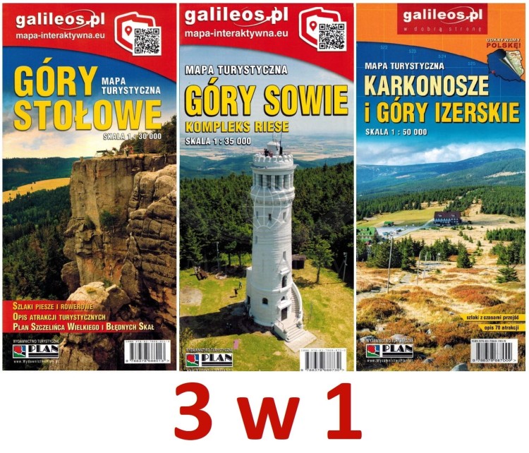 Zestaw Góry Stołowe, Sowie, Karkonosze, Izerskie mapy Galileos.jpg
