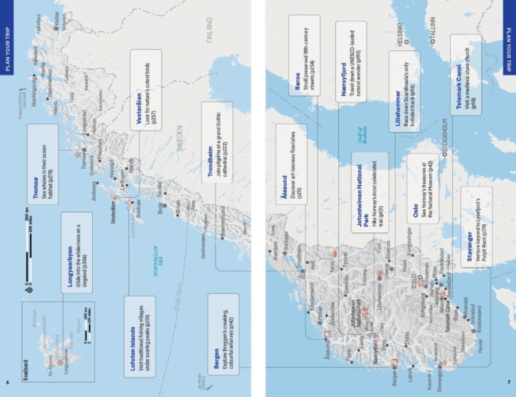 Norwegia / Norway. Przewodnik wydawnictwa Lonely Planet. Przykładowe strony 1