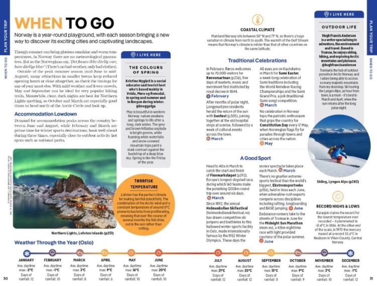 Norwegia / Norway. Przewodnik wydawnictwa Lonely Planet. Przykładowe strony 3