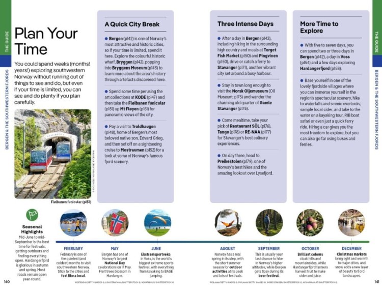 Norwegia / Norway. Przewodnik wydawnictwa Lonely Planet. Przykładowe strony 6
