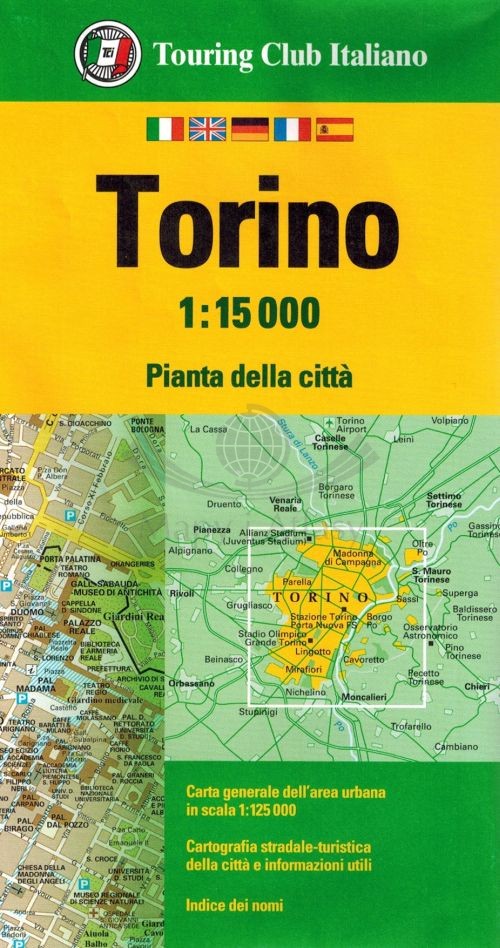 Turyn 1:15 000. Mapa turystyczna / Plan miasta. Touring Club Italiano