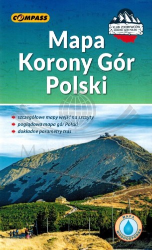 Korona Gór Polski. Laminowana mapa turystyczna wydawnictwa Compass. Okładka
