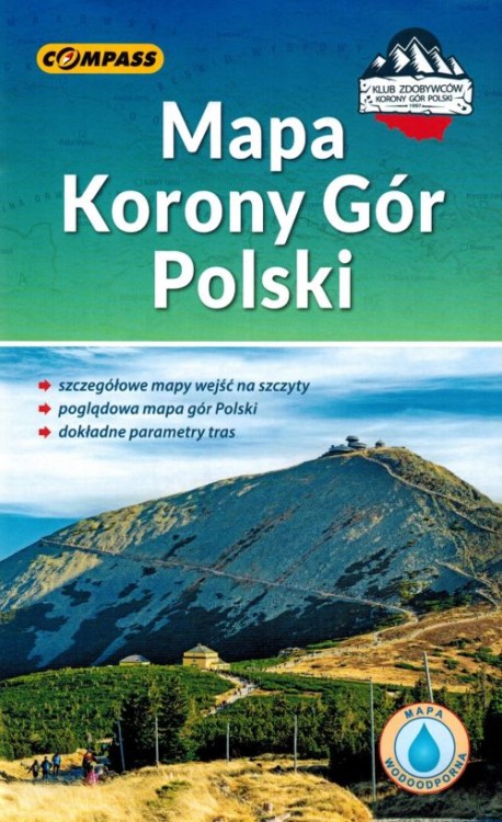 Korona Gór Polski. Laminowana mapa turystyczna wydawnictwa Compass. Okładka