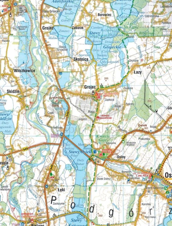 Jura Południowa, Dolina Wisły 1:50 000. Mapa turystyczna wydawnictwa Compass. Fragment 2