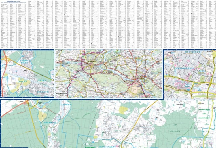 Bydgoszcz 1:20 000. Foliowana mapa / Plan miasta wydawnictwa ExpressMap. Strona druga