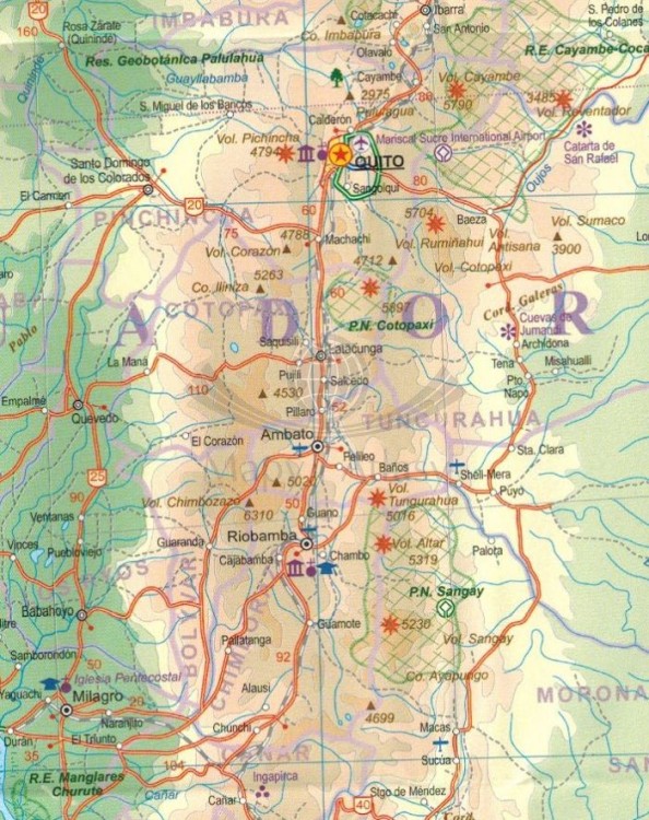 Amazonia i Brazylia północna. Wodoodporna mapa samochodowa wydawnictwa ITMB. Fragment 2